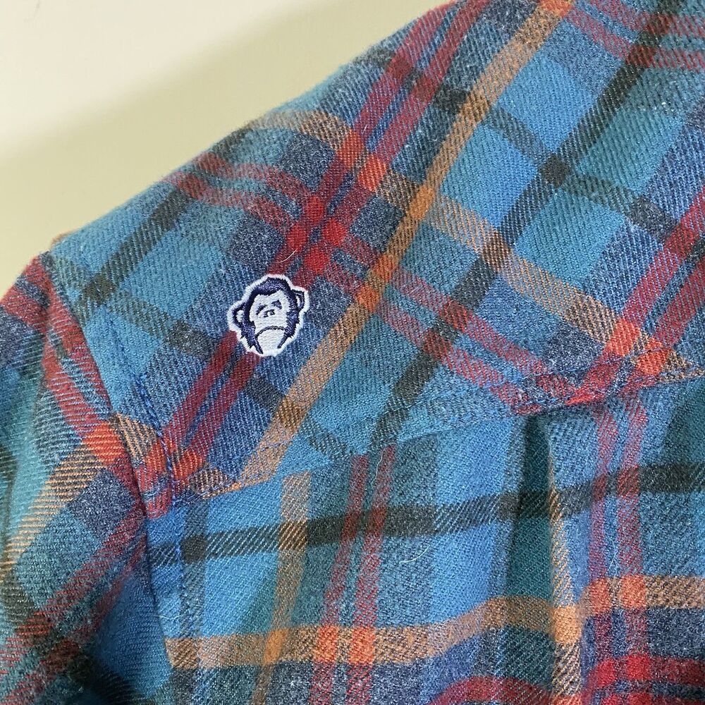 Howler Bros Shirt Mens Large Blue Plaid Flannel Long Sleeve Button Up - Picture 10 of 16